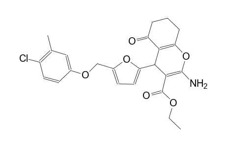 ethyl 2-amino-4-{5-[(4-chloro-3-methylphenoxy)methyl]-2-furyl}-5-oxo-5,6,7,8-tetrahydro-4H-chromene-3-carboxylate