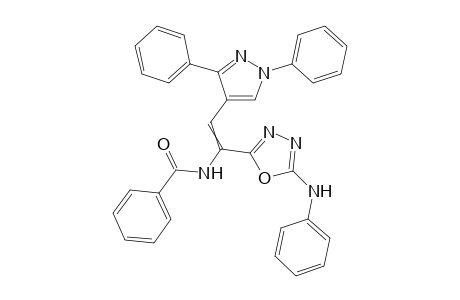 N-(2-(1,3-diphenyl-1H-pyrazole-4-yl)-1-(5-(phenylamino)-1,3,4-oxadiazole-2-yl) vinyl) benzamide