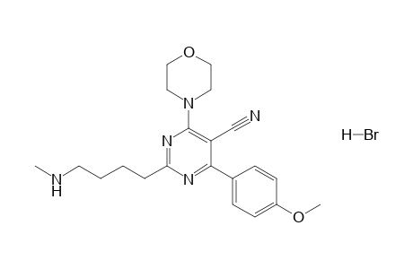 5-Cyano-4-(4-methoxyphenyl)-2-(4-methylaminobutyl)-6-morpholinopyrimidine-hydrobromide