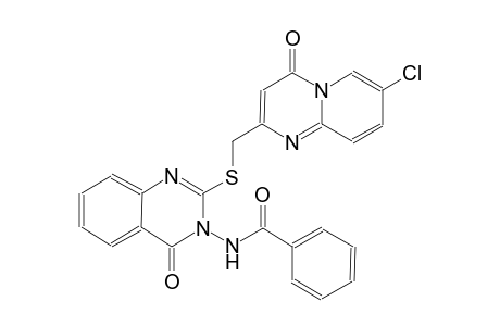benzamide, N-(2-[[(7-chloro-4-oxo-4H-pyrido[1,2-a]pyrimidin-2-yl)methyl]thio]-4-oxo-3(4H)-quinazolinyl)-