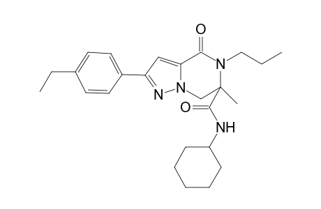 Pyrazolo[1,5-a]pyrazine-6-carboxamide, N-cyclohexyl-2-(4-ethylphenyl)-4,5,6,7-tetrahydro-6-methyl-4-oxo-5-propyl-