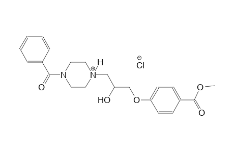 piperazinium, 1-benzoyl-4-[2-hydroxy-3-[4-(methoxycarbonyl)phenoxy]propyl]-, chloride