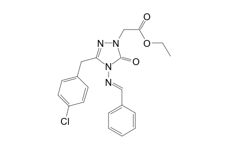 ethyl 2-[4-[(E)-benzylideneamino]-3-[(4-chlorophenyl)methyl]-5-oxo-1,2,4-triazol-1-yl]acetate