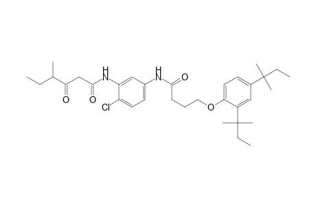 Hexanamide, N-[5-[[4-[2,4-bis(1,1-dimethylpropyl)phenoxy]-1-oxobutyl]amino]-2-chlorophenyl]-4-methyl-3-oxo-