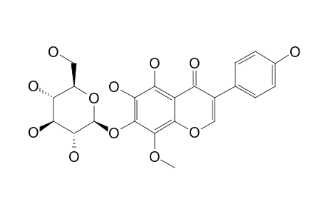 8-METHOXY-5,6,4'-TRIHYDROXY-ISOFLAVONE-7-O-BETA-D-GLUCOPYRANOSIDE