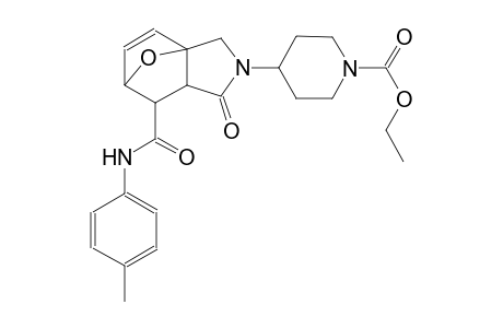 ethyl 4-{6-[2-(4-methylphenyl)acetyl]-4-oxo-10-oxa-3-azatricyclo[5.2.1.0(1,5)]dec-8-en-3-yl}piperidine-1-carboxylate