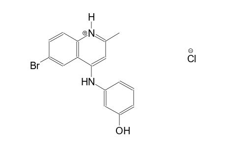 6-bromo-4-(3-hydroxyanilino)-2-methylquinolinium chloride