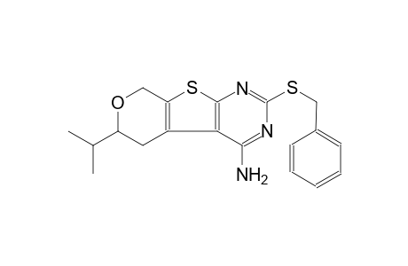 2-(benzylsulfanyl)-6-isopropyl-5,8-dihydro-6H-pyrano[4',3':4,5]thieno[2,3-d]pyrimidin-4-amine