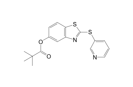 2-(3-pyridinesulfanyl)-5-benzothiazolyl 2,2-dimethylpropanoate