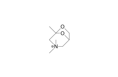 1,3,3-Trimethyl-7,8-dioxa-3-azonio-bicyclo(3.2.1)octane cation