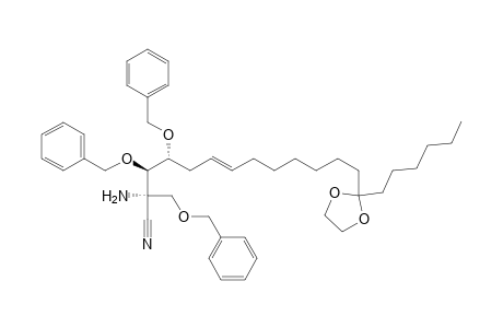 6-Tridecenenitrile, 2-amino-13-(2-hexyl-1,3-dioxolan-2-yl)-3,4-bis(phenylmethoxy)-2-[(phenylmethoxy)methyl]-, [2S-(2R*,3S*,4S*,6E)]-