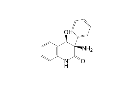 cis-3-Amino-3,4-dihydro-4-hydroxy-3-phenylquinolin-2(1H)-one