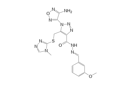 1-(4-amino-1,2,5-oxadiazol-3-yl)-N'-[(E)-(3-methoxyphenyl)methylidene]-5-{[(4-methyl-4H-1,2,4-triazol-3-yl)sulfanyl]methyl}-1H-1,2,3-triazole-4-carbohydrazide