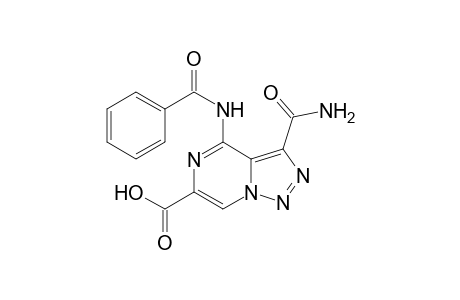 3-aminocarbonyl-4-benzamido-[1,2,3]triazolo[1,5-a]pyrazine-6-carboxylic acid