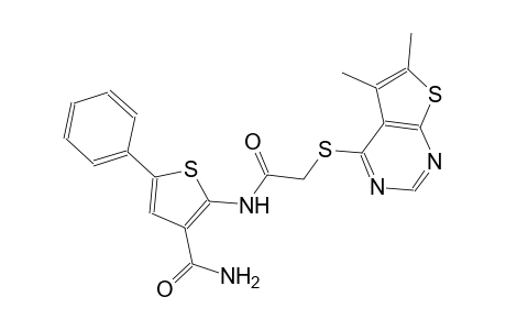 3-thiophenecarboxamide, 2-[[[(5,6-dimethylthieno[2,3-d]pyrimidin-4-yl)thio]acetyl]amino]-5-phenyl-