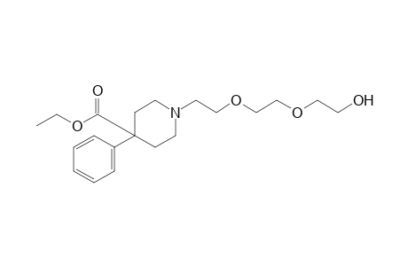 1-[2-{2-hydroxyethoxy)ethoxy}ethyl]-4-phenyl-4-piperidinecarboxylic acid, ethyl ester