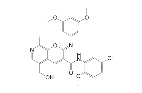 2H-pyrano[2,3-c]pyridine-3-carboxamide, N-(5-chloro-2-methoxyphenyl)-2-[(3,5-dimethoxyphenyl)imino]-5-(hydroxymethyl)-8-methyl-, (2Z)-