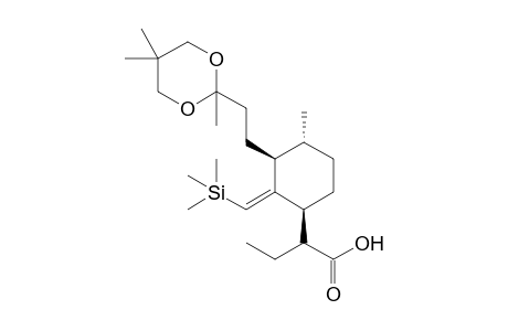 (1"S,1"'S,3"S,6"R)-(2"E)-2-[2'-[3"-(1"'-Carboxypropyl)-6"-methyl-2"-[(trimethylsilyl)methylene]cyclohexyl]ethyl]-2,5,5-trimethyl-1,3-dioxane