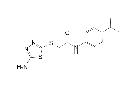 2-[(5-Amino-1,3,4-thiadiazol-2-yl)sulfanyl]-N-(4-isopropylphenyl)acetamide