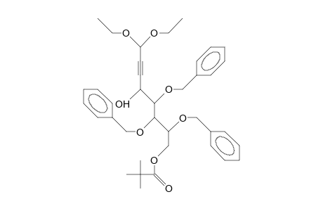 5,6,7-Tri-O-benzyl-2,2,3,3-tetradehydro-2,3-dideoxy-8-O-pivaloyl-D-ido-octose diethyl acetal