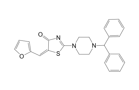 2-(4-Benzhydryl-1-piperazinyl)-5-(2-furylmethylene)-1,3-thiazol-4(5H)-one