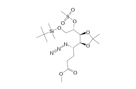 METHYL-4-AZIDO-4-[5-[2-[[TERT.-BUTYL-(DIMETHYL)-SILYL]-OXY]-1-[(METHYLSULFONYL)-OXY]-ETHYL]-2,2-DIMETHYL-1,3-DIOXOLAN-4-YL]-BUTANOATE