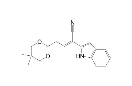 (Z)-4-(5,5-dimethyl-1,3-dioxan-2-yl)-2-(1H-indol-2-yl)-2-butenenitrile