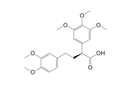 (+)-[S]-2-(3,4,5-Trimethoxyphenyl)-4-(3,4-dimethoxyphenyl)butanoic acid