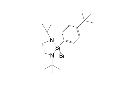 1,3-bis(t-Butyl)-2-{p-(t-butyl)phenyl]-2-bromo-1,3-diaza-2-silacyclopent-4-ene