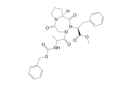 (9aS)-2-[(1S)-1-Methoxycartbonyl-2-phenylethyl]-3-[(2S)-N-benzyloxycarbonylalanyl]-2,3,4,5,7,8,9,9a-octahydro-1H-pyrrolo[2,1-d][1,2,5]triazepine-1,5-dione