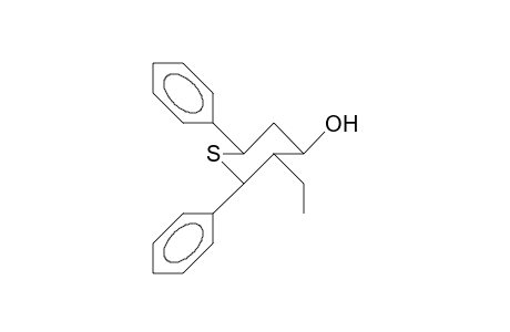 1-Thia-2E,6E-diphenyl-3E-ethyl-4E-cyclohexanol