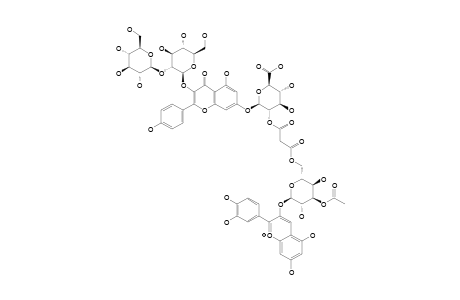 CYANIDIN-3-O-BETA-[KAEMPFEROL-3-O-BETA-(GLUCOPYRANOSYL-(1->2)-GLUCOPYRANOSYL)-7-O-BETA-GLUCURONOPYRANOSYL-2-O-MALOYL]-6-O-BETA-(3-O-ACETYL-G