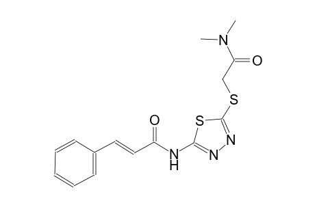 (2E)-N-(5-{[2-(dimethylamino)-2-oxoethyl]sulfanyl}-1,3,4-thiadiazol-2-yl)-3-phenyl-2-propenamide