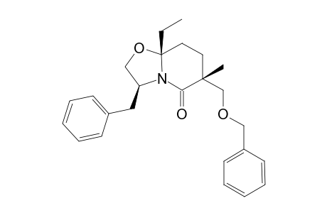 (3S,6R,8aR)-3-benzyl-6-(benzyloxymethyl)-8a-ethyl-6-methyltetrahydro-2H-oxazolo[3,2-a]pyridin-5(3H)-one