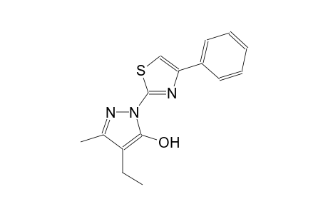 4-ethyl-3-methyl-1-(4-phenyl-1,3-thiazol-2-yl)-1H-pyrazol-5-ol