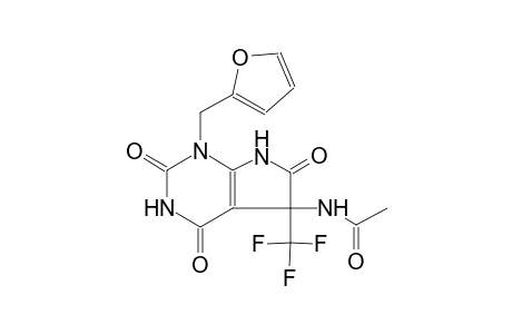 Acetamide, N-(1-furan-2-ylmethyl-2,4,6-trioxo-5-trifluoromethyl-2,3,4,5,6,7-hexahydro-1H-pyrrolo[2,3-d]pyrimidin-5-yl)-