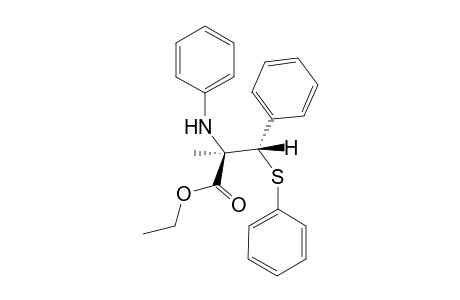 Ethyl 2-methyl-3-phenyl-2-phenylamino-3-phenylthiopropionate