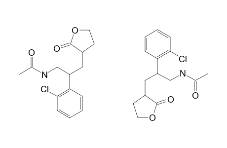 N-[2-(2-CHLOROPHENYL)-3-(2-OXOTETRAHYDROFURAN-3-YL)-PROPYL]-ACETAMIDE;DIASTEREOMER-1+DIASTEREOMER-2;MIXTURE