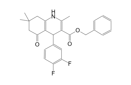 (phenylmethyl) 4-[3,4-bis(fluoranyl)phenyl]-2,7,7-trimethyl-5-oxidanylidene-1,4,6,8-tetrahydroquinoline-3-carboxylate
