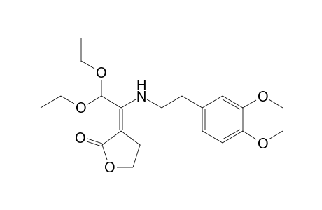 2-{1-[N-(2-(3,4-dimethoxyphenyl)ethyl)amino]-2,2-diethoxyethylidene}butyrolactone