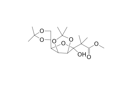 Methyl 2-deoxy-4,5;7,8-Di-O-isopropylidene-2,2-dimethyl-.alpha.,D-manno-glycero-3,6-furanso-3-hexulosonate