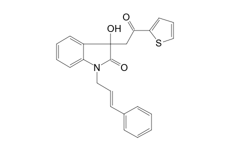 1-[(E)-cinnamyl]-3-hydroxy-3-[2-keto-2-(2-thienyl)ethyl]oxindole