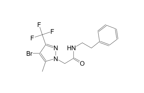2-[4-bromo-5-methyl-3-(trifluoromethyl)-1H-pyrazol-1-yl]-N-(2-phenylethyl)acetamide