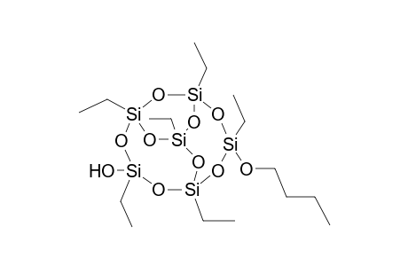 1,3,5,7,9,11-Hexaethyl-5-oxy-9-butoxytricyclo[5.5.1.1(3,11)]hexasiloxane