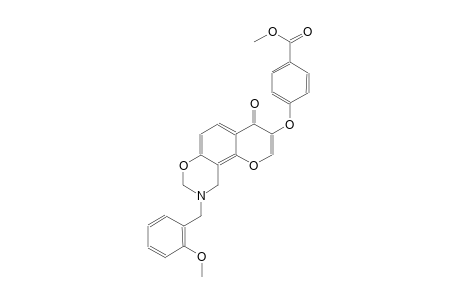 benzoic acid, 4-[[9,10-dihydro-9-[(2-methoxyphenyl)methyl]-4-oxo-4H,8H-pyrano[2,3-f][1,3]benzoxazin-3-yl]oxy]-, methyl ester