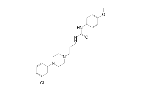 urea, N-[3-[4-(3-chlorophenyl)-1-piperazinyl]propyl]-N'-(4-methoxyphenyl)-