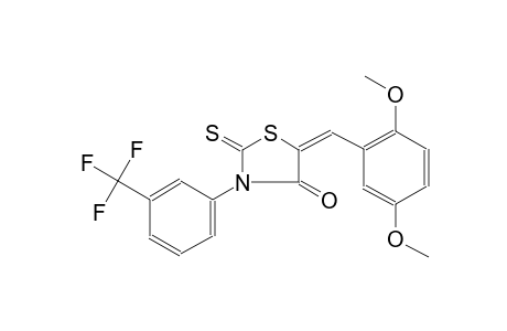 (5E)-5-(2,5-dimethoxybenzylidene)-2-thioxo-3-[3-(trifluoromethyl)phenyl]-1,3-thiazolidin-4-one