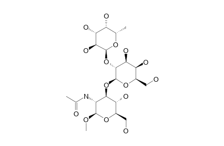 METHYL-2-ACETAMIDO-2-DEOXY-3-O-[2-O-(ALPHA-L-FUCOPYRANOSYL)-BETA-D-GALACTOPYRANOSYL]-BETA-D-GLUCOPYRANOSIDE