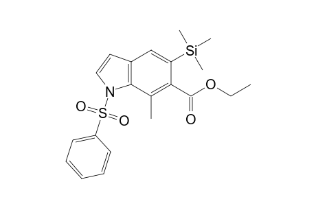 Ethyl 7-methyl-1-phenylsulfonyl-5-trimethylsilylindole-6-carboxylate