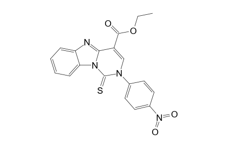 2-(4-nitrophenyl)-1-sulfanylidene-4-pyrimido[1,6-a]benzimidazolecarboxylic acid ethyl ester